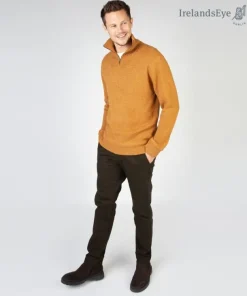 Half Zip Lambswool Sweater Warm Sand