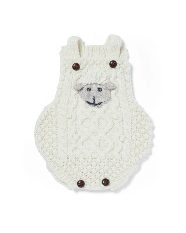Handknit 100% Merino Baby Romper