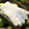 Handknit Aran Wool Gloves Unisex