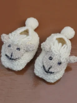 Handknit Sheep Booties