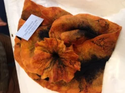 Handmade Felt Wool Flower Scarf