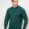 Heavyweight Extra Fine Merino Wool Sweater Forest Green