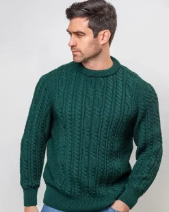 Heavyweight Extra Fine Merino Wool Sweater Forest Green