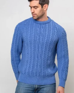 Heavyweight Extra Fine Merino Wool Sweater Sky Blue