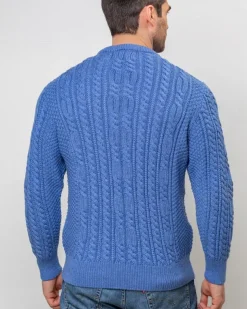 Heavyweight Extra Fine Merino Wool Sweater Sky Blue