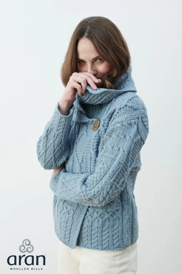 Irish Aran One Button Cardigan