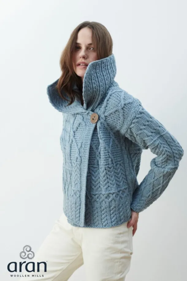 Irish Aran One Button Cardigan