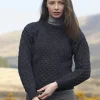 Irish Aran Unisex Sweater Charcoal