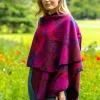 Irish Celtic Design Shawl - Fuchsia