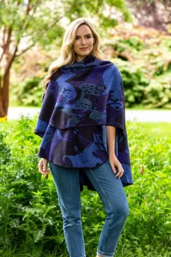 Irish Celtic Design Shawl - Purple