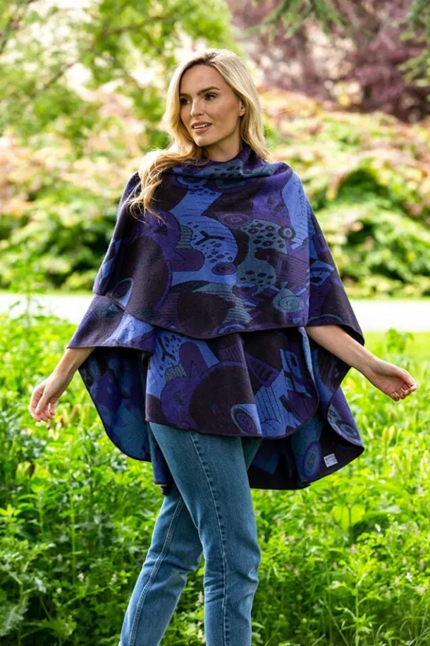 Irish Celtic Design Shawl - Purple