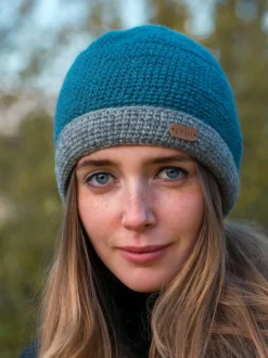 Irish Crochet Hat Blue