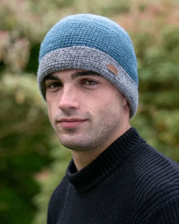 Irish Crochet Hat Denim