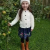 Kids Aran Cardigan Natural