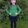 Kids Aran Sweater Green