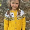 Kids Sheep Cardigan Merino Wool - Sunshine Yellow
