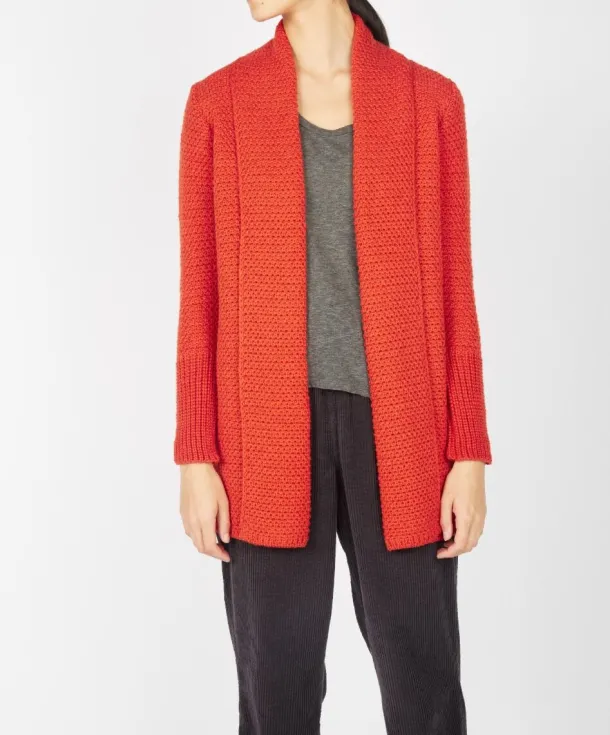 Kilcoole Textured Coatigan Orange