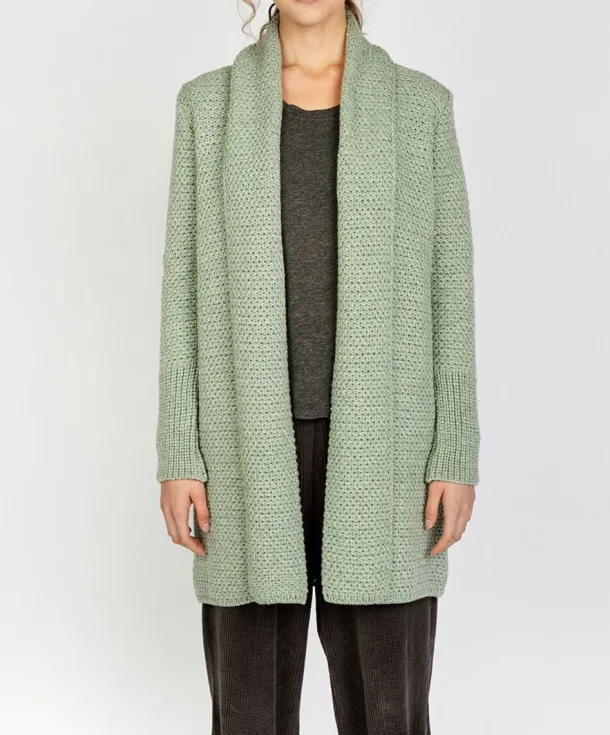 Kilcoole Textured Coatigan Sage Marl
