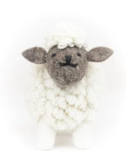 Knitted Sheep Collectible Large - White