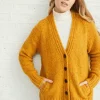 Ladies Donegal Cardigan Yellow