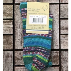 Ladies Fair Isle Socks Blue/Purple