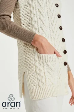 Ladies Handknit Buttoned Vest