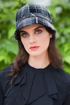 Ladies Irish Flapper Cap Grey / Black Mix Col: 21