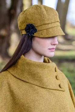 Ladies Newsboy Cap Mustard