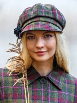 Ladies Newsboy Cap Purple Mix col. 402