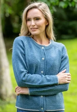 Ladies Wool and Cashmere Classic Cardigan