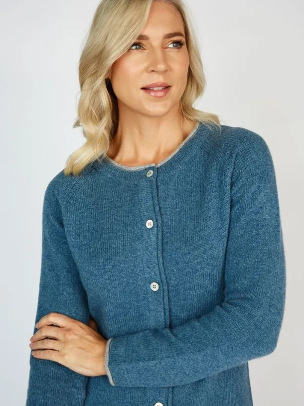 Ladies Wool and Cashmere Classic Cardigan