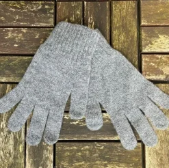 100% Lambswool Gloves Dark Grey