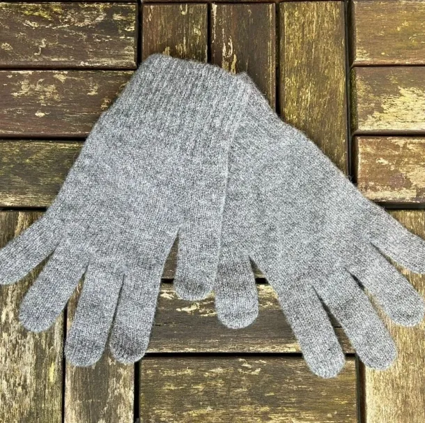100% Lambswool Gloves Dark Grey