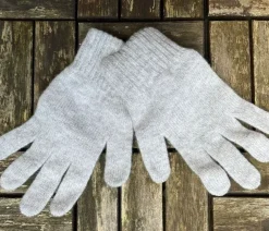 100% Lambswool Gloves Silver - Ladies