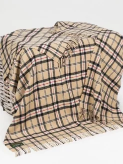 Lambswool Throw Camel of Merrick Tartan Col: 621