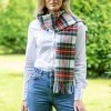 100% Lambswool White Stewart Tartan