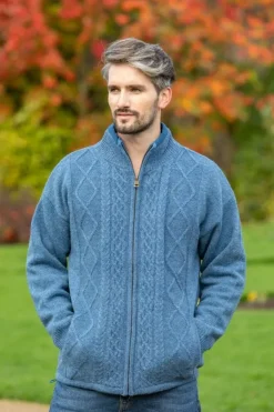 Lined Shetland Jacket Blue