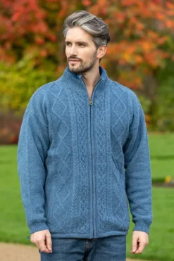 Lined Shetland Jacket Blue