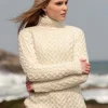 Luxurious Cable Knit Sweater - Natural
