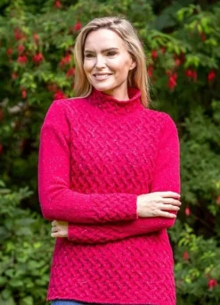 Luxurious Wool & Cashmere Trellis Sweater - Bramble Berry