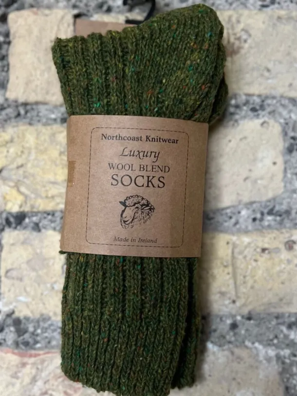 Luxury Wool Blend Socks Forset Green
