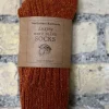 Luxury Wool Blend Socks Rust Orange