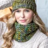 Made in Ireland Snood and Hat Set Green