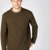 Men's Crew Neck Wool and Cashmere Sweater Loden