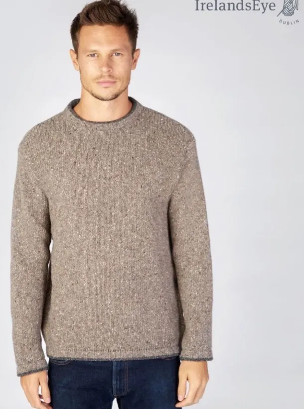 Men's Crew Neck Wool and Cashmere Sweater Rocky Ground