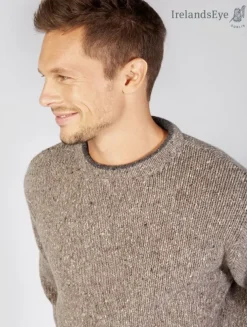 Men's Crew Neck Wool and Cashmere Sweater Rocky Ground