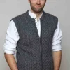 Men's Steel Marl Merino Wool Waistcoat