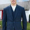 Mens Tweed Sports Jacket Blue