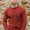 Men's Wool and Cashmere Crew Neck Copper Marl