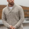 Merino Shawl Neck Oatmeal